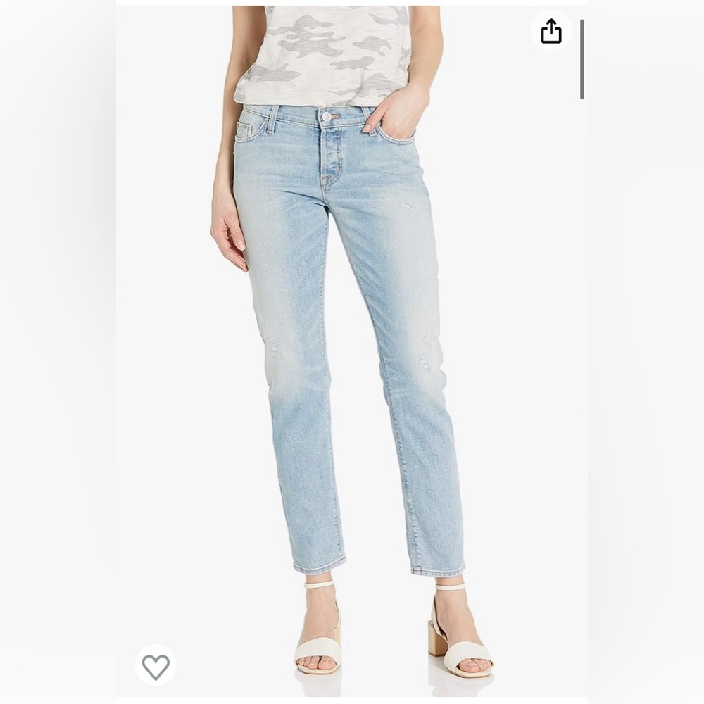 Hudson Riley Cropped Relax Straight Jeans Size 27